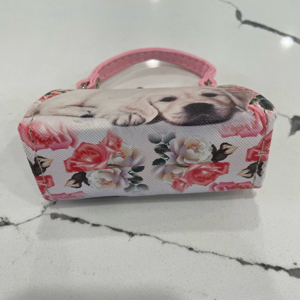 Tic Toc Pink Puppy Print Kiss Lock Lipstick/Change Purse/Bag Charm No Callouts - Picture 8 of 13